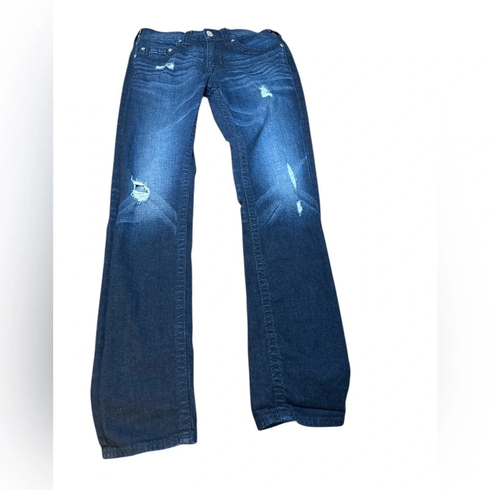 True Religion skinny no flap big T men’s dark  blue jeans